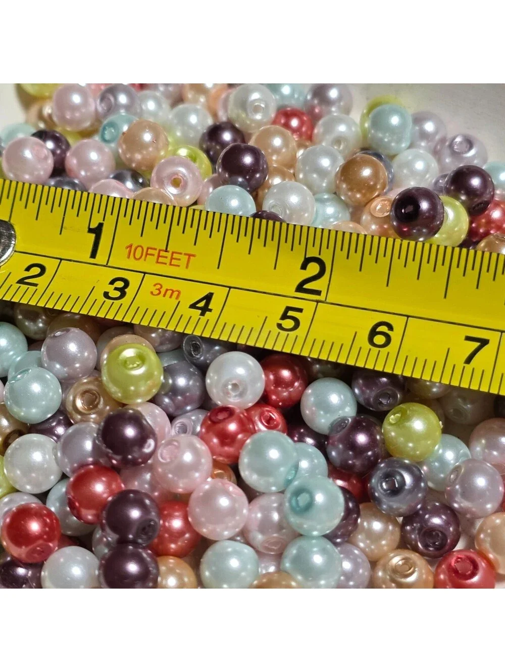 Bulk Lot Glass Pearl Beads 6mm Round in Mixed Colors USA Jewelry Supply 100 pcs